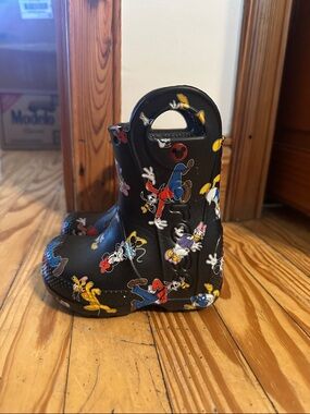 CROCS Black Mickey & Friends Kids Rain Boots